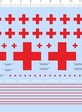 79265水贴MONTFORD POINT红十字mercy线条船舶模型john glenn现货