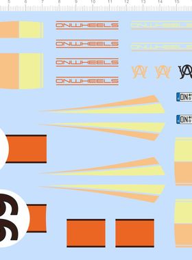 75574 ONWHEELS 59 66 号码牌 欧洲车牌模型车水贴定制打印2310