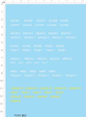 70200整版无比例M1028 Canister M829A3 APFSDS-T炮弹糖水贴现货