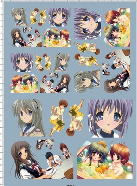 90216 CLANNAD 痛车去底水贴 A4纸