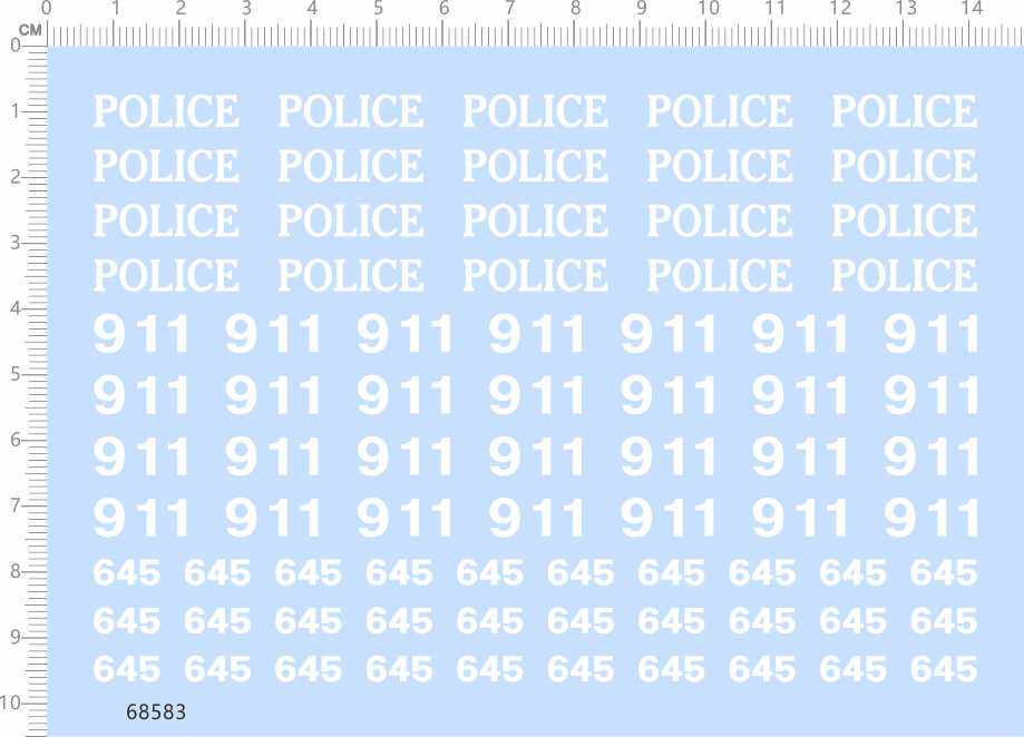 68583整版胶1/18美国警车模型车POLICE 911 64