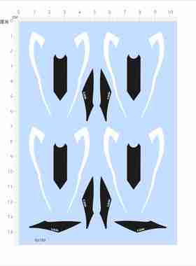 85189黑色魔鬼鱼爆裂音速超音烈蜘蛛王银影号四驱车模型水贴现货