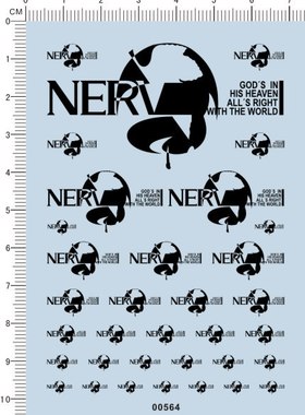 00564-A1203 整版 EVA新世纪福音战士New Nerv 模型车水贴 现货