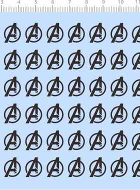 67566整版胶无比例复仇者联盟A标志比例模型人偶纹身娃娃水贴纸