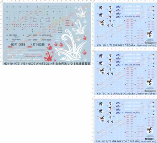 63419 VI61 NX09 WHITEGLINT核心装甲MIRAGE GAEA UN白色闪光gd贴