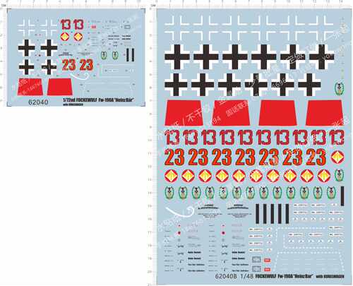 62040 1/72 fockewulf Fw-190A飞机模型1/48 FW190D8水贴纸