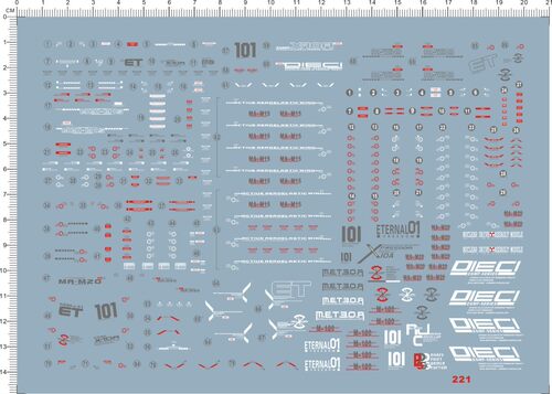 221-B1804 MG ZGMF-X10A Freedom Gundam 自由gd水贴纸111
