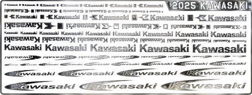 2025-V7 KAWASAKI 川崎各种比例模型车标志金属贴 93x35mm 现货