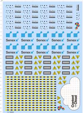 72514整版胶 Senex PETBARN 黄黑条危险警告模型水贴