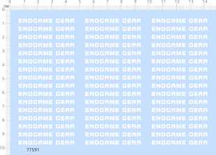 77591整版模型水贴 无比例 ENDGAME GEAR 白色 定制打印2402