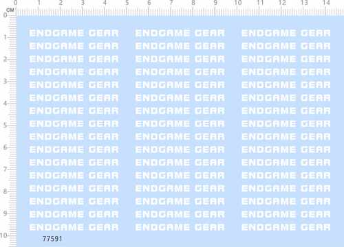 77591整版模型水贴 无比例 ENDGAME GEAR 白色 定制打印2402