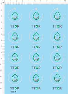 3D打印水贴纸水转印雨滴水滴标签定做订做 96079整版 胶无比例TTOR