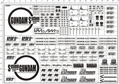 4998-@109 1/48 GUNDAM S gundam gd金属贴纸111