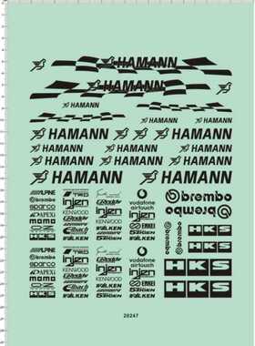 20247 hamann 碟刹刹车钳hkss alpine momo 1:10 1:12 贴纸