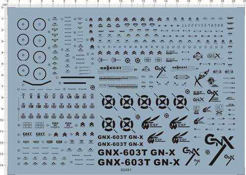 62481-2A01 MG GNX-603T GN-X 厄运式白虎星gd水贴 定做订做定制2