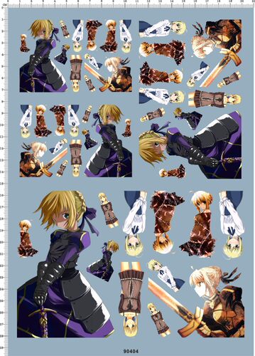 90404 Fate Zero 魔术师 痛车去底水贴 A4纸