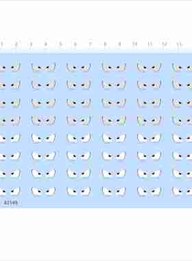 82149手办模型眼睛水贴悟空可撕膜不干胶独立胶位2404定制打印