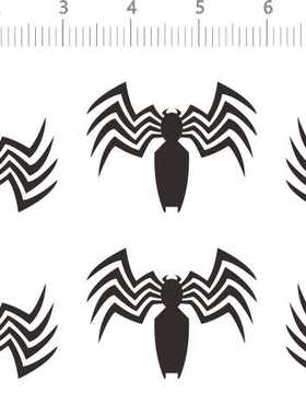 73347整版胶 电镀银 电影毒液蜘蛛侠 模型水贴打印