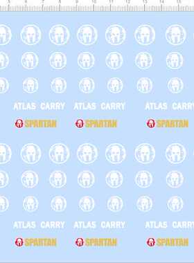 67329整版胶ATLAS CARRY SPARTAN骷髅头比例模型剪纸水贴纸盲盒