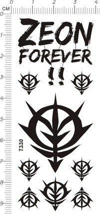 7330- K11  zeon forever 吉恩吉翁自护 gd金属贴纸