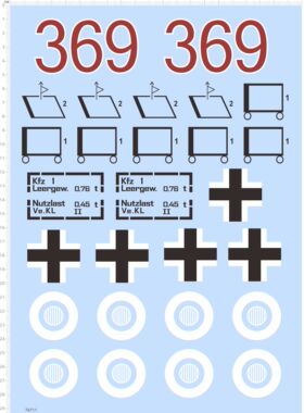 76711整版水贴德国十字数字369 kfz leergew nutzlast虎王式2312