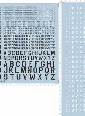 64010 USAAF USA 美军字体英文字母阿拉伯数字舷号tank战车水贴