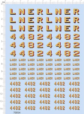 70054整版胶消防车LNER 4482火车模型水贴纸定做订做定制标签