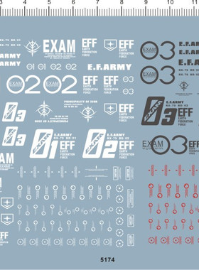 5174-3113 MG RX-79 BD Blue Destiny 蓝色战栗gd水贴2