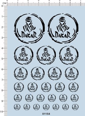 01154-  -达喀尔越野炼狱拉力赛 模型车水贴纸