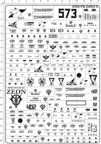 4558   PG ZAKU II 扎古白狼真红闪电gd金属贴111