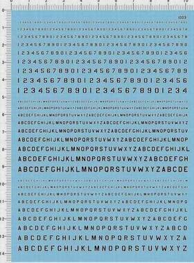 1003-A4901 黑字白边 英文字母和数目字1