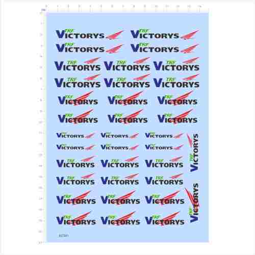 82341 VICTORYS 模型四驱车水贴定制打印可撕膜不干胶独立位现货