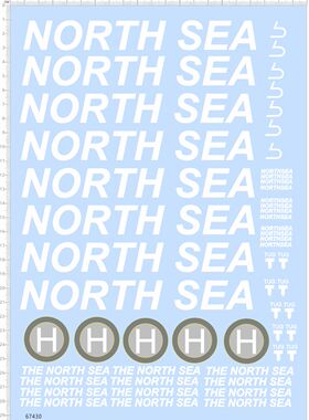 67430整版胶1/60 NORTH SEA THE NORTH SEA轮船模型水贴纸定做