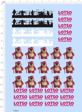 75844整版水贴 草莓熊 乐手打鼓钢琴吉他舞台定制打印2310