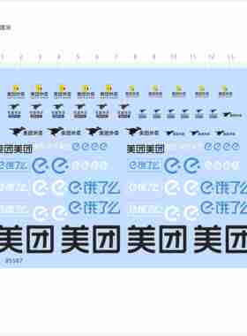 85587高达敢达快递车美团饿了么模型水贴可撕膜不干胶独立胶现货