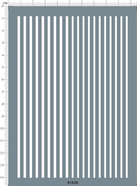 61538- 1.5mm 2.0mm 白色线条模型水贴