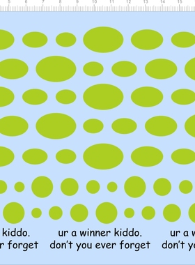 66126整版胶 蜥蜴ur a winner kiddo ever forget绿色斑点水贴纸