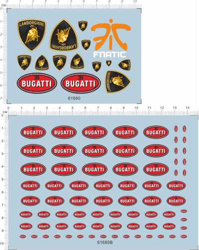 61680 fnatic bugatti lamborghini兰博基尼布加迪鼠标贴水贴1