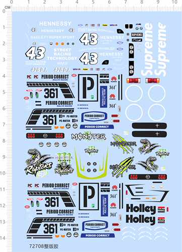 72708 period correct holley hawei hennessy raptors冲浪车现货
