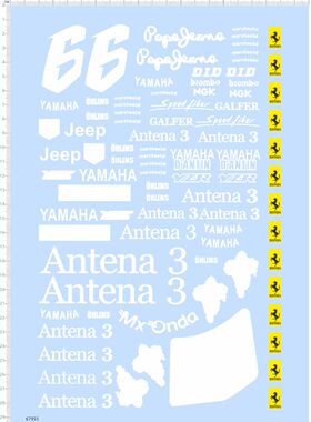 67955整版胶1/6 YAMAHA YZR ANTENA 3法拉利66号摩托车水贴纸现货