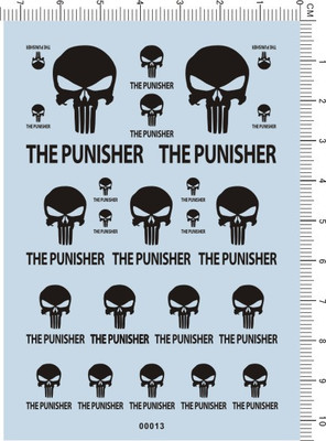 00013 整版胶 惩罚者 The Punisher 模型水贴 现货
