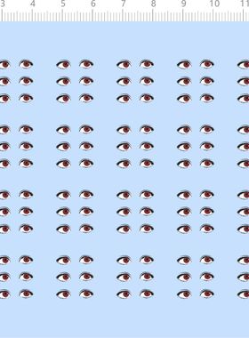 77186整版水贴 人造人眼睛 手办模型定制打印2401