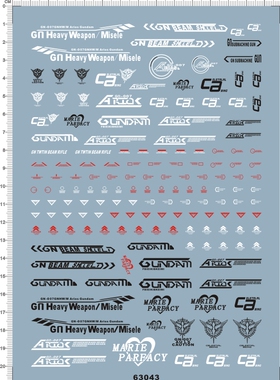 63043-2802 MG GNHW-M Arios 全装备堕天使最终武装决战式样水贴1