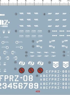459-4906  1/72 RPZ-03 索斯兽重装长牙狮数字水贴纸 定做订做