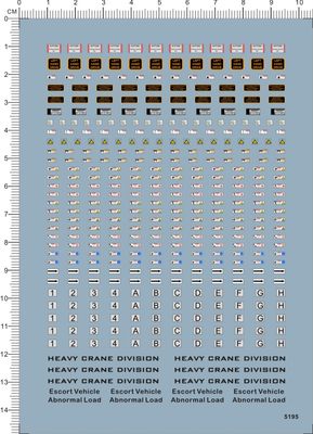 5195  heavy crane division 起重机抓机警告模型水贴1