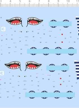 78006比例模型飞机水贴定制打印太公令2403