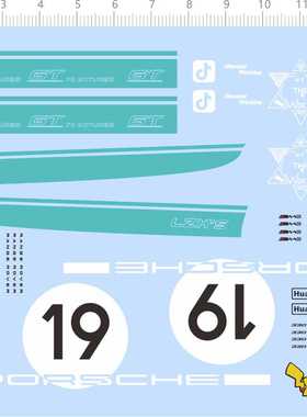 74652整版水贴 保时捷模型车水贴定做打印六月 19 GTS-3