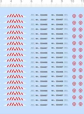 79166 1/87 ss8 排障器 rw19t 软卧车火车模型水贴定制打印2403