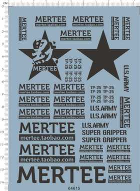 64615 1/10 MERTEE 默遥控车专用水贴纸 water decal rc decal1