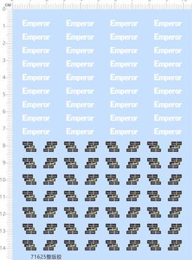 71625整版胶 NIGH KIDS THUNDERS EMPEROR  模型车水贴头文字D